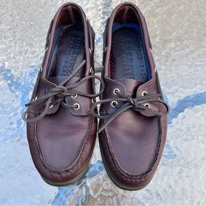 Sperry EUC Men’s Size 9 Wide Authentic Original 2-Eye Boat Shoes Leather Loafers